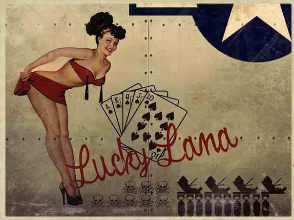 Lucky Lana Metal Sign - pinup 5747