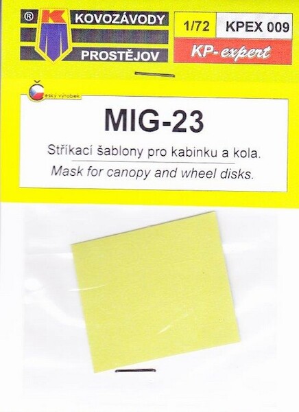 Mikoyan MiG23 Flogger Mask for Canopy and wheels (KP) KPEX009