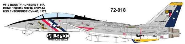 F14A Tomcat (VF2 Bounty Hunters USS Enterprise 1977) MILSPEC48-018