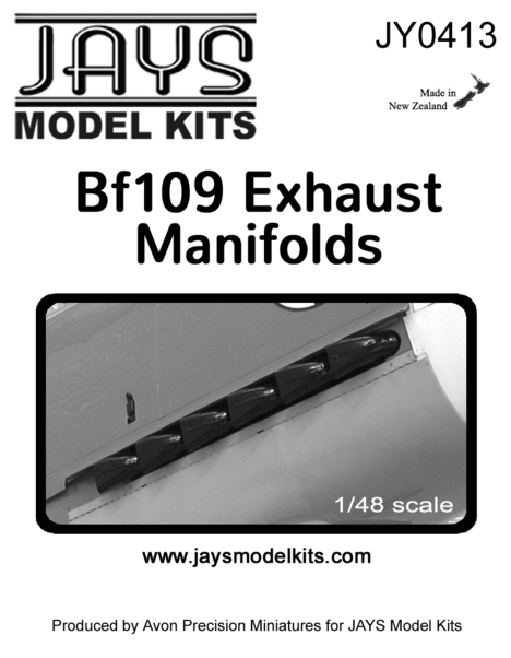 Messerschmitt BF109 Exhaust manifolds jy0413