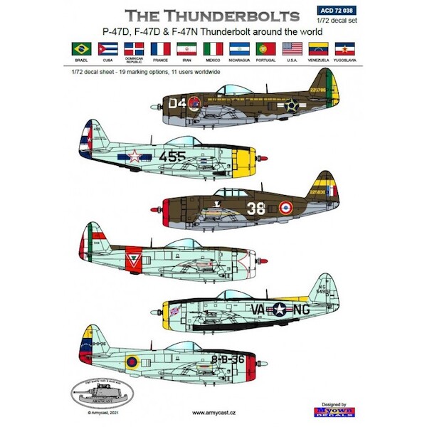 The Thunderbolts, P47D, F47D and F47N Thunderbolts around the world ACD72038