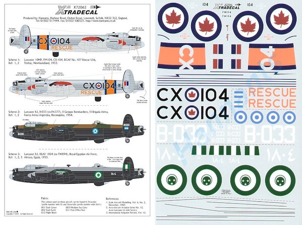 Post war Lancasters part 2 (Canada, Argentina, Egypt) X062-72