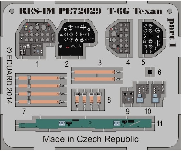 Detailset T6G Texan Interior (Academy) RESIMPE72029