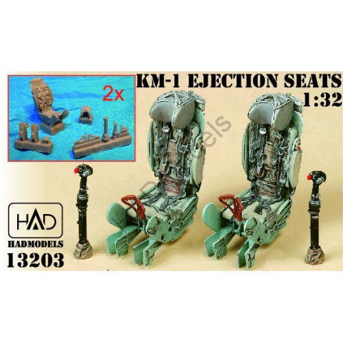 KM1 Ejection Seats and control sticks for MiG21UM (Trumpeter) - 2 seats HAD13203