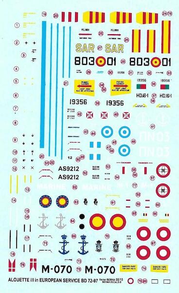 Sud Aviation Alouette III European Air Forces BD72-97