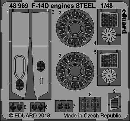 Detailset F14D tomcat engines (Tamiya) E48-969