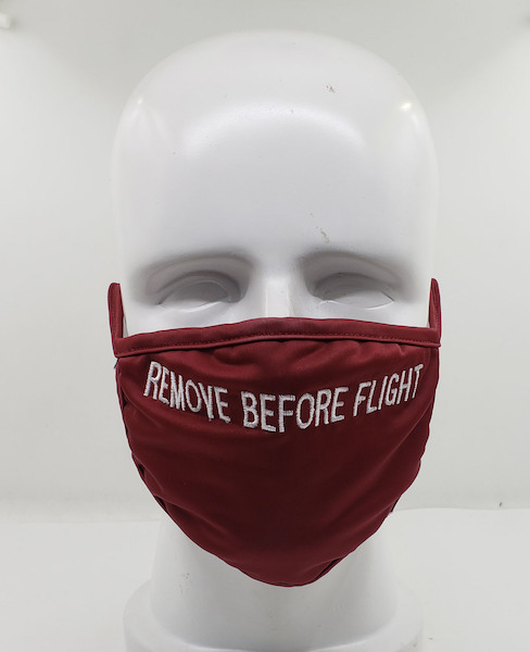 Aviation Face Mask Remove Before Flight (red) MASK-RBF RED