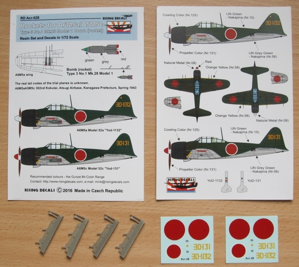 Rockets for A6M5a/A6M5c Zero (Type 3 no 1 Mk28 Model 1) RD-ACR.028