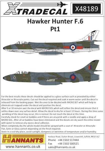 Hawker Hunter F6 Part 1 X48189