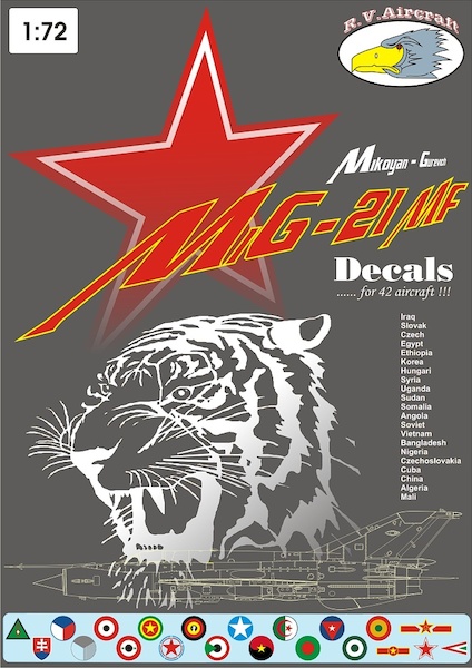 Mikoyan MiG21MF Fishbed decals Part II D7222