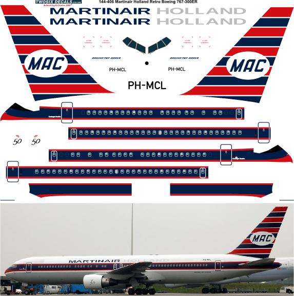 Boeing 767-300 (Martinair Retro) 144-406
