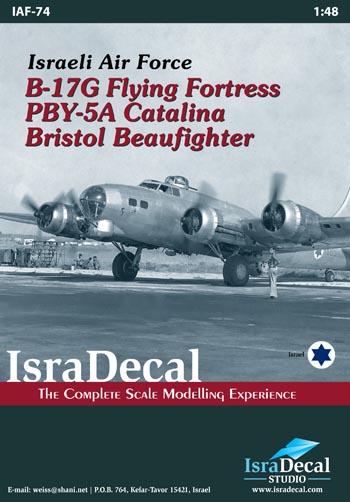Israeli Air Force B17G Flying Fortress, PBY5A Catalina and Bristol Beaufighter IAF74