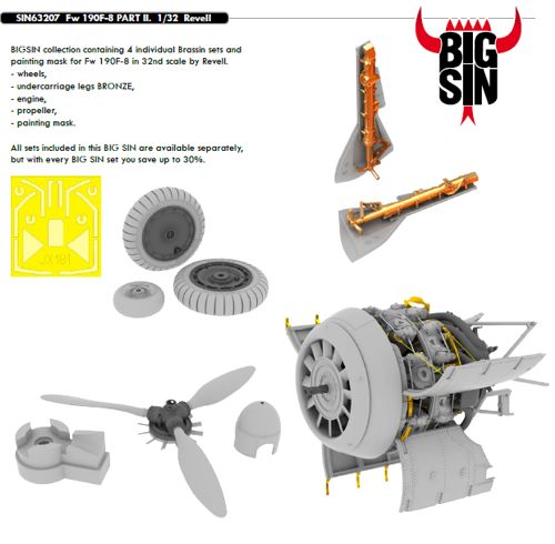Focke Wulf FW190F-8 Part 2 BigSin Set for Revell esin63207