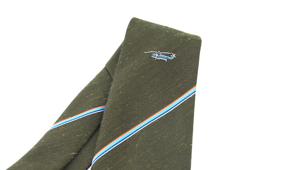 Tie - KLM Noordzee Hilkopters : brown with Sikorsky TIE-KLMNZ