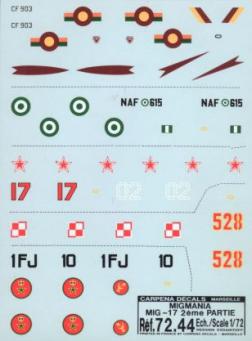 Migmania MiG17 (Sri Lanka,Nigeria,USSR,Poland) DL1 72.44
