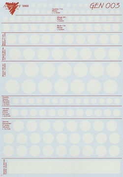 White backrounds for roundels (4.1mm to 16,5mm) MAGEN003