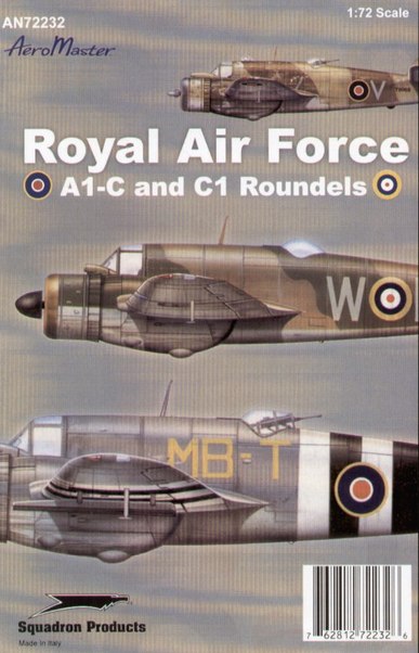 RAF Type A1, C, C1 roundels AMD72-232