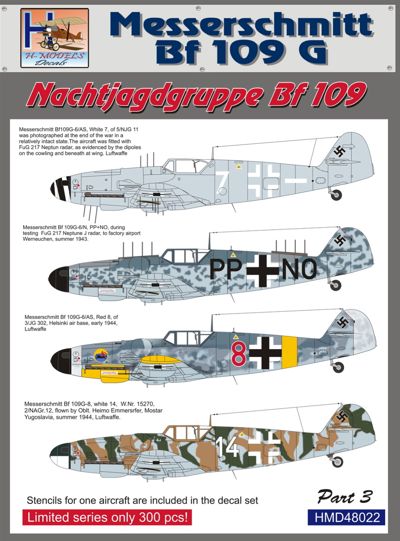 Messerschmitt BF109E (Nachtjagdgruppe BF109) Part 3 HMD48022