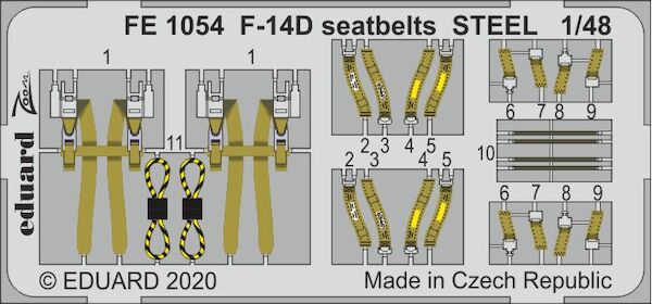 Detailset F14D Tomcat Seatbelts (AMK) FE1054
