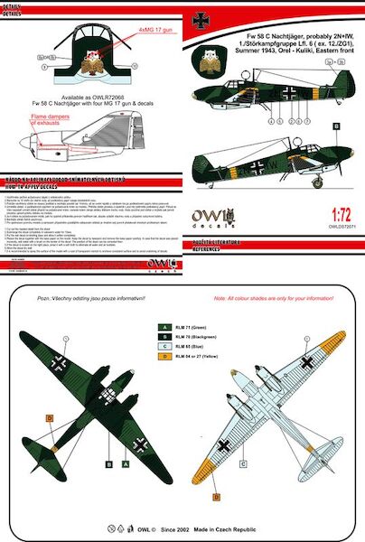 Focke Wulf Fw58B Nachtschlacht with MG OWLDS72071