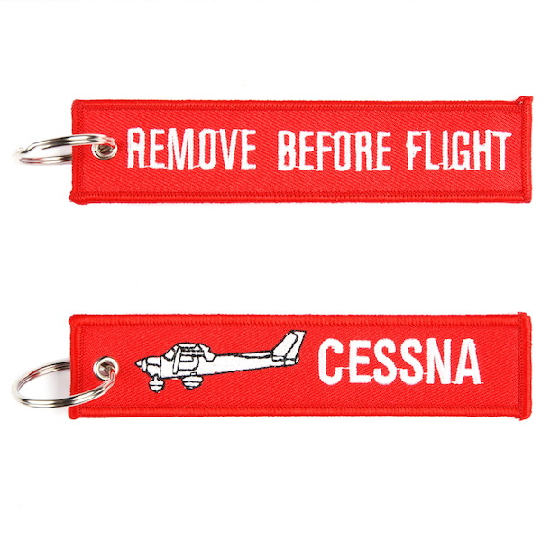 Keyholder with CESSNA on one side and Remove Before Flight on back side  RBF-CESSNA
