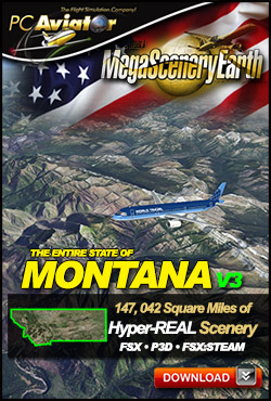 Mega Scenery Earth Version 3, Montana V3 (Download version) DL-MSEV3-MT