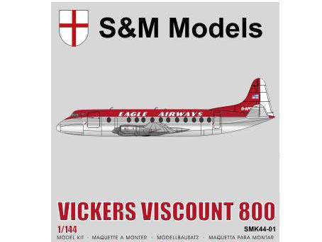 Vickers Viscount 800 (Eagle Airways) (WAS EURO 24,95) (RESTOCK) smk44-01
