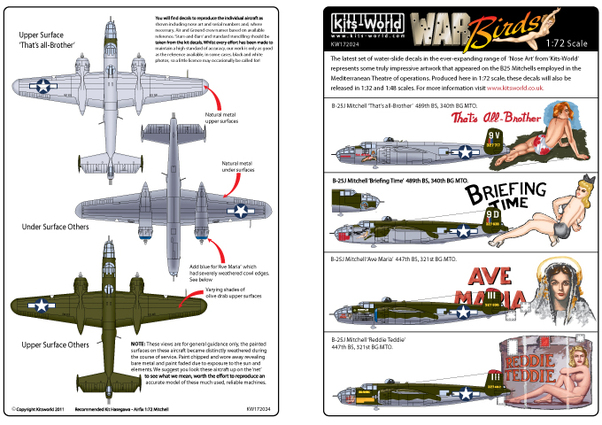 North American B25J Mitchell (447th BS, 321st BG, 489BS, 340BG) kw172024