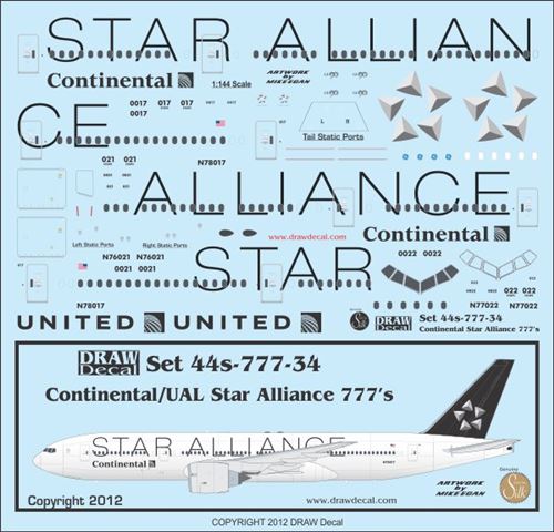 Boeing 777-200ER (Continental/United Star Alliance) 44-777-34