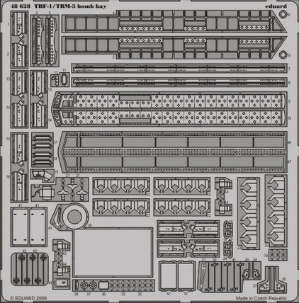 Detailset Grumman TBF-1/TBM-3 Bomb Bay (Hobby Boss) E48-628