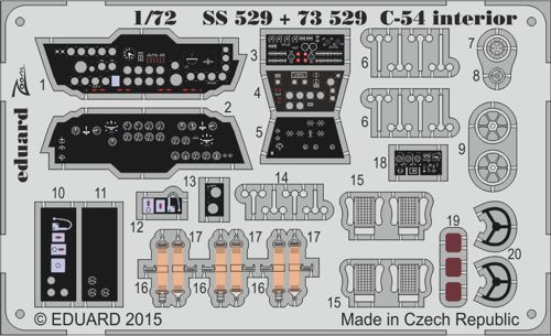 Detailset C54 Skymaster Interior Self adhesive (Revell) SS529