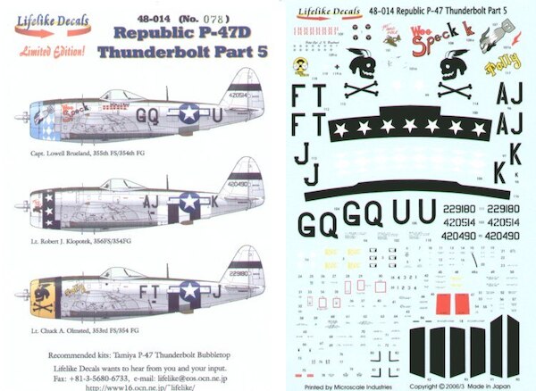 Republic P47D Thunderbolt Pt5 LD48-014