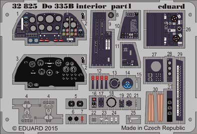 Detailset Dornier Do335 Interior Self adhesive (Hong Kong) E32-825
