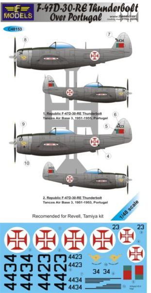 Republic F47D Thunderbolt over Portugal c48153