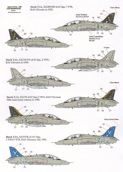BAe Hawk T1 All Over Grey Camo schemes 1982-1996 x32028