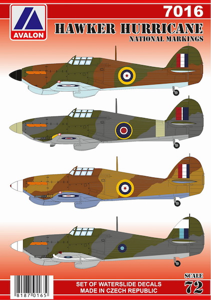Hawker Hurricane National markings 7216