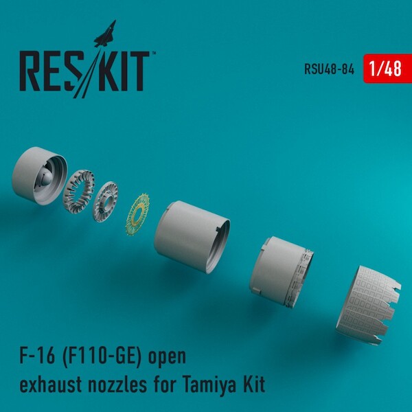 F16 (F110-GE) Open Exhaust nozzle (Tamiya) RSU48-0084