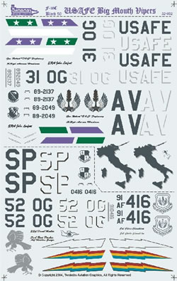 Big Mouth Vipers F16C Block 50 (31st FW, 52FW) TB32-032