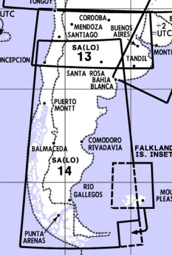 Low Altitude Enroute Chart South America SA(LO)13/14