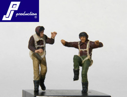 Set of 2 US pilots of the WW2 standing 721121