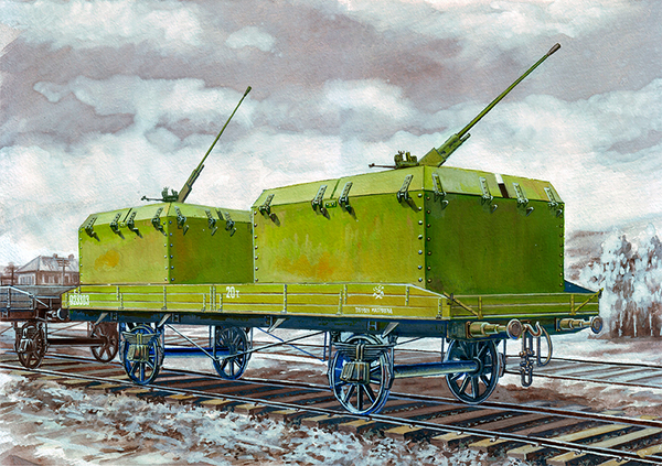 Armored Air Defence Platform with two Semi-Automatic Anti Aircraft guns 61K 648