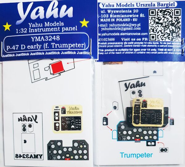 - Instrument panel early yma3248// YAHU Models P-47 D 1:32