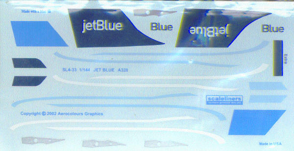 Airbus A320 Jet Blue SL4-33