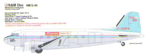 Douglas DC3 (Skyways Coach Air G-AMWW) SM72-45