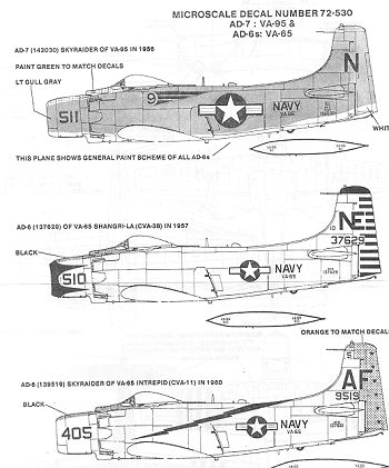 72-530 AD6/7 Skyraider (VA95,VA65) 72-530