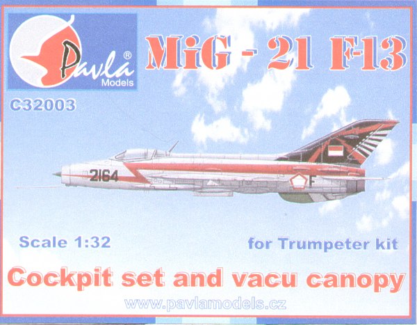 MiG21F-13 Detail set Cockpit with vacuform canopy (Trumpeter) 32003