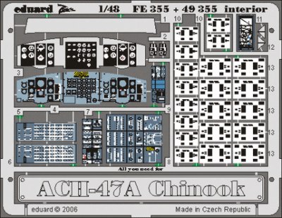 Detailset ACH47AD Chinook Interior (Italeri) FE355