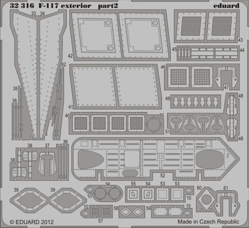 Detailset Lockheed F117A Exterior (Trumpeter) E32-316