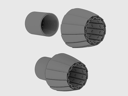 F/A18E/F Super Hornet Engine Nozzle set (Hasegawa) AS72112