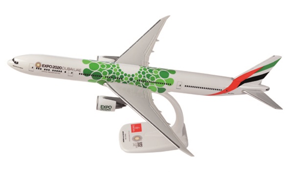 Emirates Expo 2020 Dubai Boeing 777-300 1:200 Modellino Da Collezione A6-ENU